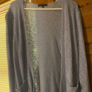 Blue knit cardigan